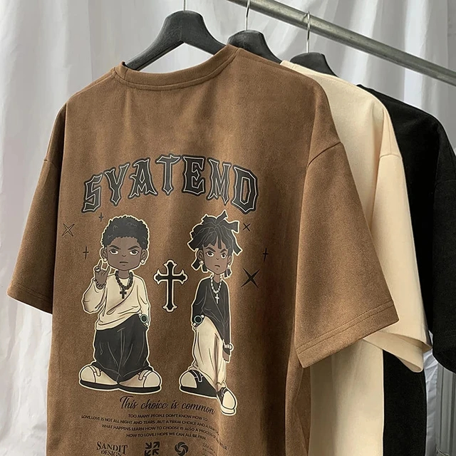 brown graphic tee