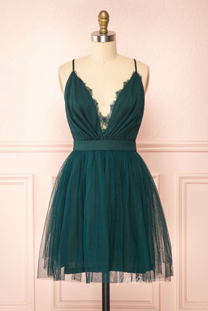 green homecoming dress