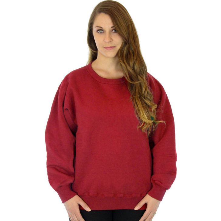 women's red sweatshirt