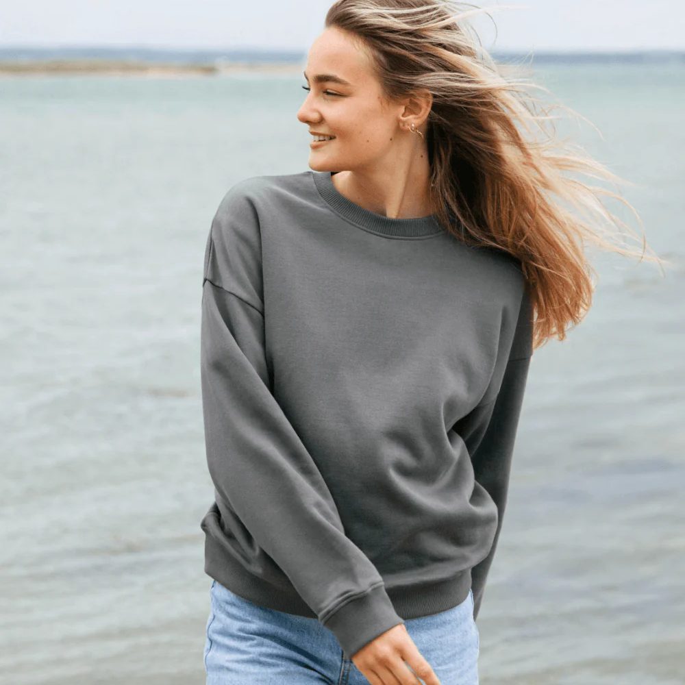 	
grey crewneck sweatshirt women's