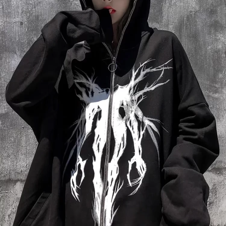 black graphic hoodies